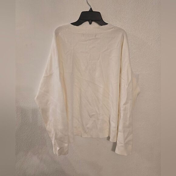 Mango Button Knit Cardigan In Off White Size Medium - Picture 9 of 10